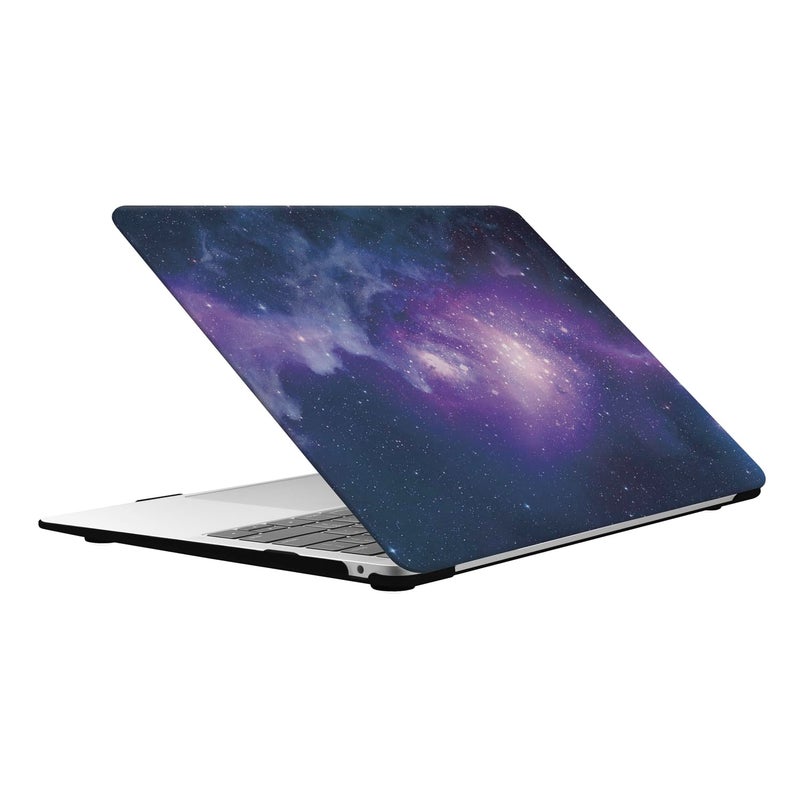 UESWILL Compatible with MacBook Air 13 inch M1 A2337 A2179 A1932 with Retina Display & Touch ID, Release 2022 2021 2020 2019 2018, Galaxy Pattern Hard Case Cover + Microfiber Cloth, Nebula/Purple - Image 4